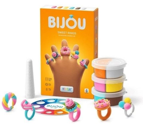 Masa plastyczna dla dzieci Tm Toys Hey Clay Bijou Sweet rings mix (HLC31002CEE) Masa plastyczna dla dzieci Tm Toys Hey Clay Bijou Sweet rings mix (HLC31002CEE)