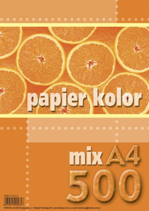Papier kolorowy Kreska A4 mix 80g Papier kolorowy Kreska A4 mix 80g
