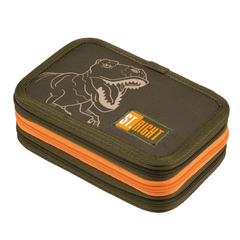 Piórnik St.Right Potrójny T-REX JUNIOR z wyposażeniem 5903235654060 (PC-05) Piórnik St.Right Potrójny T-REX JUNIOR z wyposażeniem 5903235654060 (PC-05)
