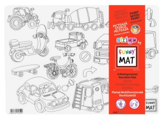 Podkład na biurko Strigo FUNNY MAT TRANSPARENT POJAZDY sfu1352 polipropylen PP [mm:] 250x350 (86813793136520)
