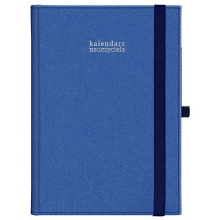 Kalendarz nauczyciela książkowy (terminarz) 5905031841750 Wydawnictwo Wokół Nas NAUCZYCIELA KRAFT z gumką B5 (B5TN067B granatowy