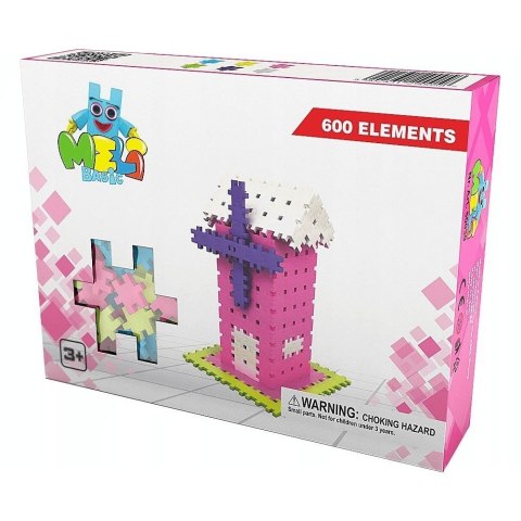 Klocki plastikowe Meli Basic Pink 600 sztuk (50030) Klocki plastikowe Meli Basic Pink 600 sztuk (50030)