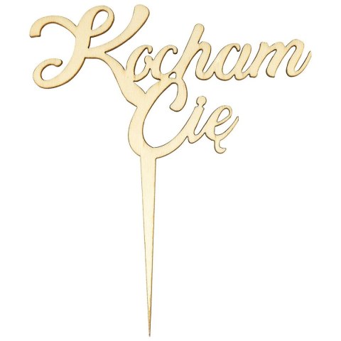 Ozdoba drewniana Arpex na patyczku - Kocham Cię (KK2518) Ozdoba drewniana Arpex na patyczku - Kocham Cię (KK2518)