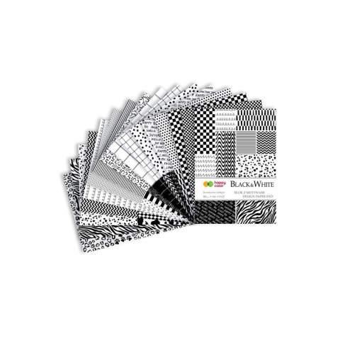 Zeszyt papierów kolorowych Happy Color A4 80g 15k (HA 3808 2030-BW) Zeszyt papierów kolorowych Happy Color A4 80g 15k (HA 3808 2030-BW)