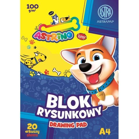 Blok rysunkowy Astra ASTRINO A4 biały 80g 20k (106021011) Blok rysunkowy Astra ASTRINO A4 biały 80g 20k (106021011)