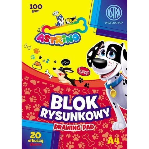 Blok rysunkowy Astra ASTRINO A4 biały 80g 20k (106021011) Blok rysunkowy Astra ASTRINO A4 biały 80g 20k (106021011)