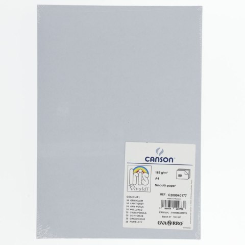 Brystol Canson A4 szary 185g 50k Brystol Canson A4 szary 185g 50k