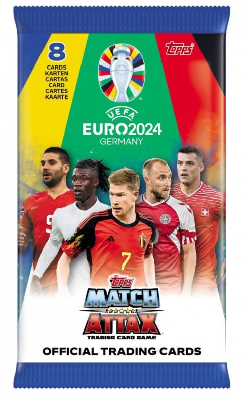 Karty Topps Euro 2024 Topps Cards saszetki z kartami mix (67868) 8 sztuk Karty Topps Euro 2024 Topps Cards saszetki z kartami mix (67868) 8 sztuk