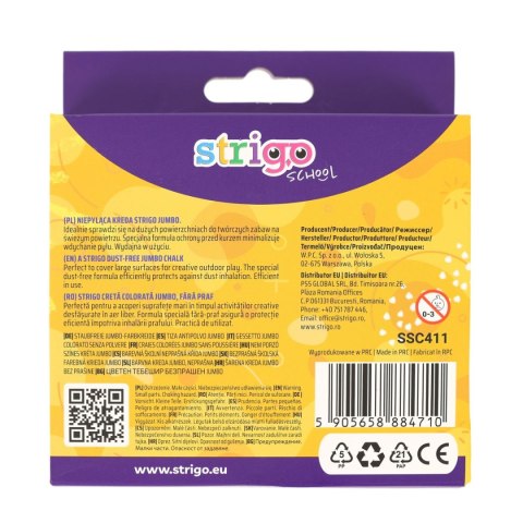Kreda chodnikowa Strigo JUMBO 5 kolorów mix (SSC411) 5 sztuk Kreda chodnikowa Strigo JUMBO 5 kolorów mix (SSC411) 5 sztuk