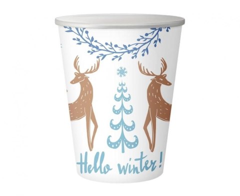 Kubek jednorazowy Godan Hello Winter, białe, 6 szt. 250ml (PG-KHWB) Kubek jednorazowy Godan Hello Winter, białe, 6 szt. 250ml (PG-KHWB)