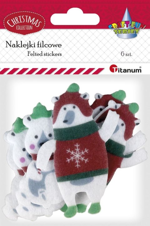 Naklejka (nalepka) Titanum Craft-Fun Series filcowe xmass niedźwiedzie polarne (4825) Naklejka (nalepka) Titanum Craft-Fun Series filcowe xmass niedźwiedzie polarne (4825)