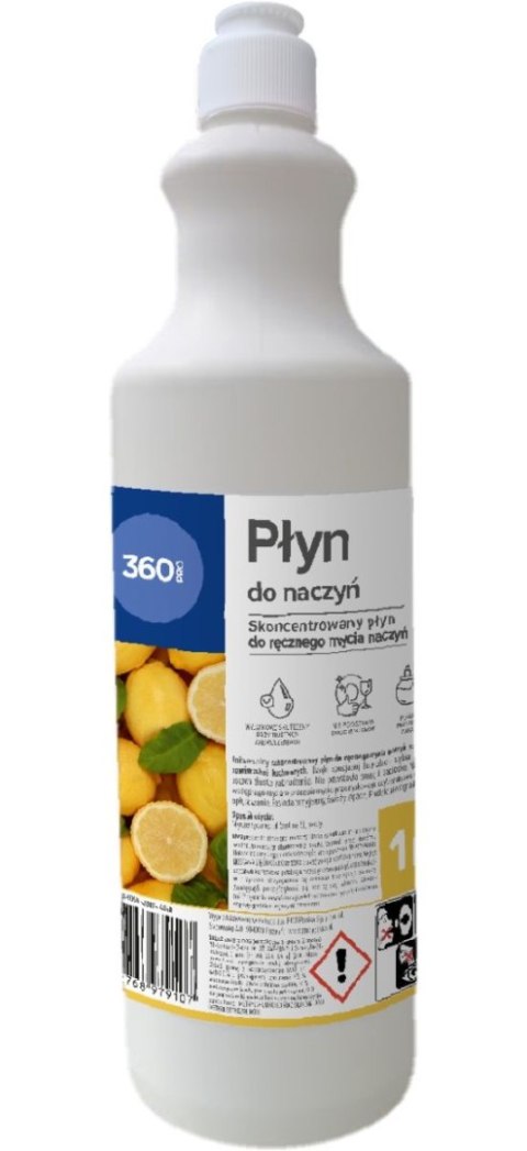 Płyn do naczyń 360 Pro premium cytrynowy 1000ml Płyn do naczyń 360 Pro premium cytrynowy 1000ml