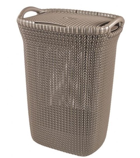 Kosz CURVER Knit 228410 (57l; 1 komora; kolor brązowo-szary Kosz CURVER Knit 228410 (57l; 1 komora; kolor brązowo-szary