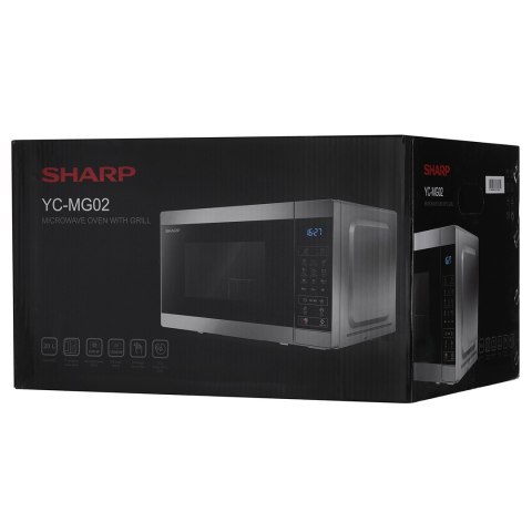 Kuchenka mikrofalowa SHARP YC-MG02E-S (800W; 20l; kolor srebrny) Kuchenka mikrofalowa SHARP YC-MG02E-S (800W; 20l; kolor srebrny)