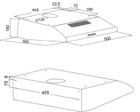 Okap podszafkowy AKPO WK-7 P 3050 CZARNY (500mm; kolor czarny) Okap podszafkowy AKPO WK-7 P 3050 CZARNY (500mm; kolor czarny)
