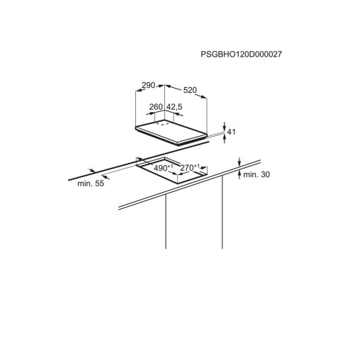 Płyta gazowa dwupolowa ELECTROLUX EGC3322NVK Płyta gazowa dwupolowa ELECTROLUX EGC3322NVK