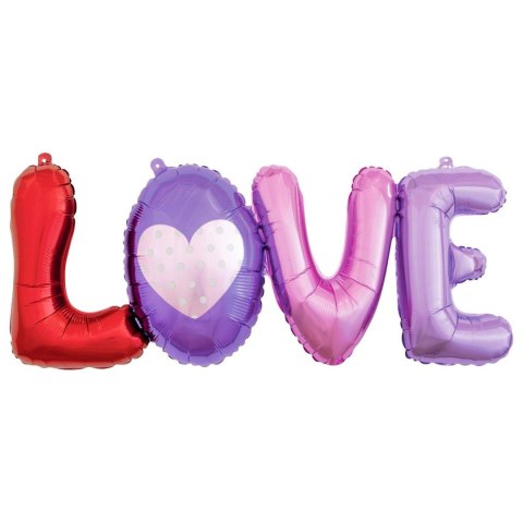 Balon foliowy Godan Litery LOVE, 74x29 cm (BF-LTLV) Balon foliowy Godan Litery LOVE, 74x29 cm (BF-LTLV)
