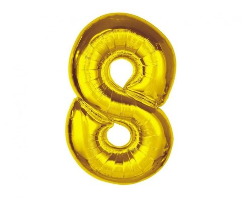 Balon foliowy Godan Smart, cyfra 8, złota, 92 cm (CH-S9Z8) Balon foliowy Godan Smart, cyfra 8, złota, 92 cm (CH-S9Z8)