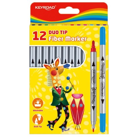 Flamaster Keyroad dwustronne duo 12 kol. (KR971414) Flamaster Keyroad dwustronne duo 12 kol. (KR971414)
