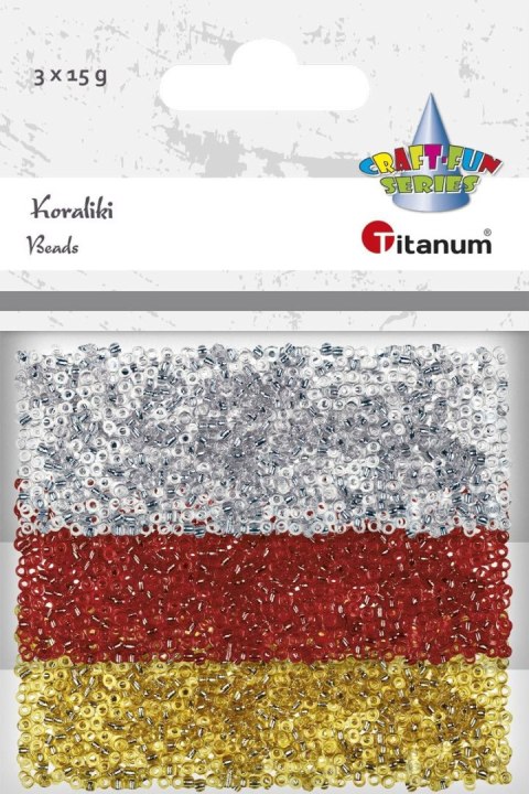 Koraliki kreatywne Titanum Craft-Fun Series 3 kolory Koraliki kreatywne Titanum Craft-Fun Series 3 kolory