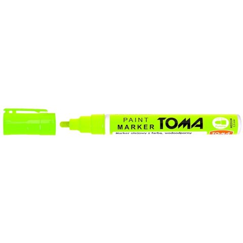 Marker olejowy Toma, zielony neonowy 2,5mm okrągła końcówka (to-40) Marker olejowy Toma, zielony neonowy 2,5mm okrągła końcówka (to-40)