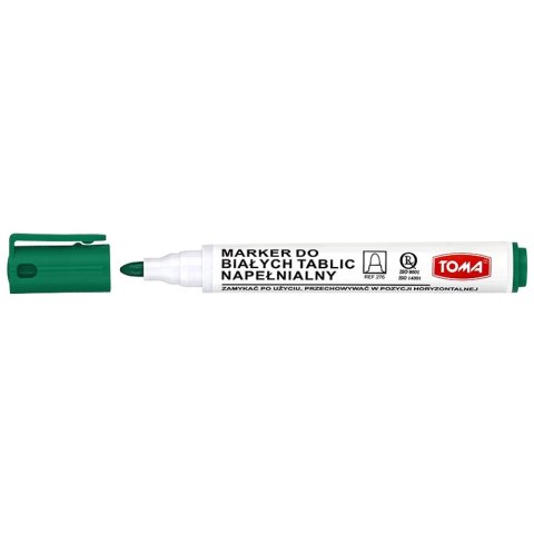 Marker suchościeralny Toma, zielony 1,0-5,0mm okrągła końcówka Marker suchościeralny Toma, zielony 1,0-5,0mm okrągła końcówka