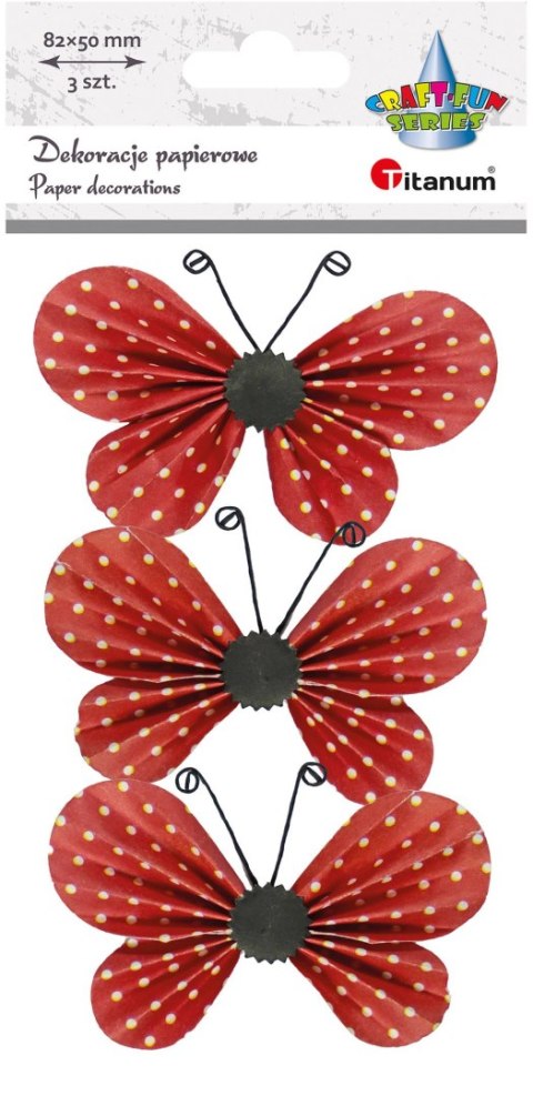 Ozdoba papierowa Titanum Craft-Fun Series motyle 3D (22YX0825-5A) Ozdoba papierowa Titanum Craft-Fun Series motyle 3D (22YX0825-5A)