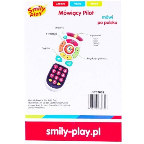 Zabawka dźwiękowa Smily Play pilot tv z muzyką i światłem (SP83669) Zabawka dźwiękowa Smily Play pilot tv z muzyką i światłem (SP83669)