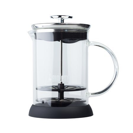 Bialetti Cappuccinatore Vetro 6tz ręczny spieniacz do mleka 330ml Bialetti Cappuccinatore Vetro 6tz ręczny spieniacz do mleka 330ml
