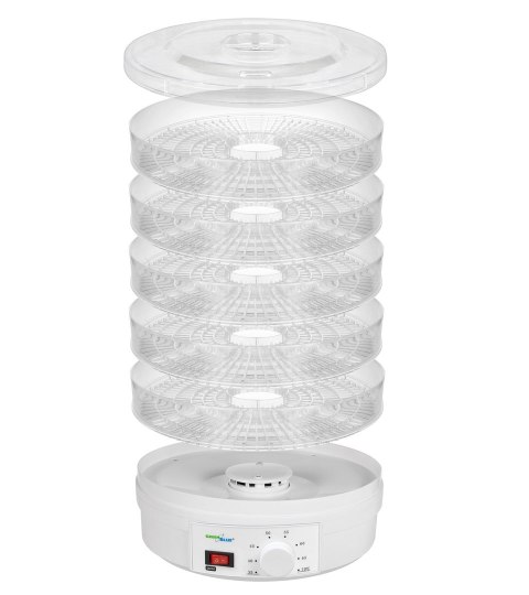 Suszarka do grzybów, warzyw i owoców GreenBlue GB190 (250W; kolor biały) Suszarka do grzybów, warzyw i owoców GreenBlue GB190 (250W; kolor biały)