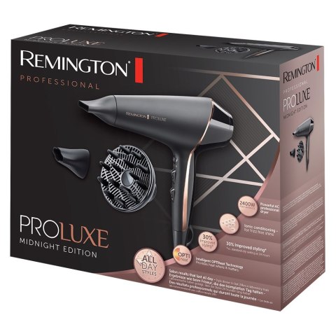 Suszarka do włosów Remington AC9140B ProLuxe, Blac | Suszarka do włosów ProLuxe | AC9140B | 2400 W | Liczba ustawień temperatury Suszarka do włosów Remington AC9140B ProLuxe, Blac | Suszarka do włosów ProLuxe | AC9140B | 2400 W | Liczba ustawień temperatury