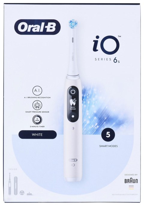 Braun Oral-B Szczoteczka elektrycz iO6 Series Biała Braun Oral-B Szczoteczka elektrycz iO6 Series Biała