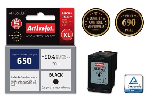 Tusz (cartridge) alternatywny Activejet HP 650 CZ101AE czarny 20ml (EXPACJAHP0225) Tusz (cartridge) alternatywny Activejet HP 650 CZ101AE czarny 20ml (EXPACJAHP0225)