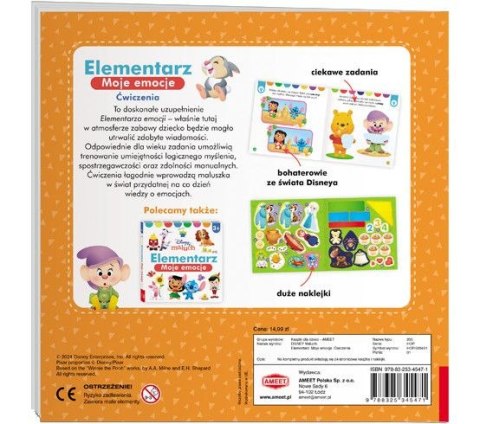 Książeczka edukacyjna Ameet Disney Maluch. Elementarz. Moje emocje. Ćwiczenia (HOP 9204 S1) Książeczka edukacyjna Ameet Disney Maluch. Elementarz. Moje emocje. Ćwiczenia (HOP 9204 S1)