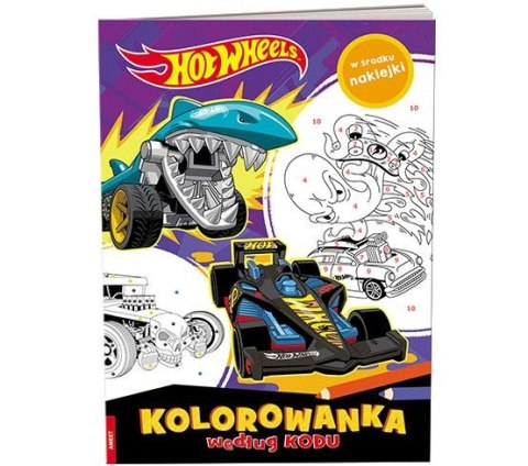Książka dla dzieci Ameet Hot Wheels™. Kolorowanka według kodu (KKO 1601) Książka dla dzieci Ameet Hot Wheels™. Kolorowanka według kodu (KKO 1601)
