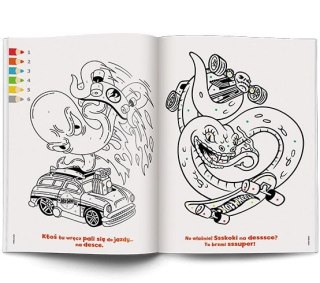 Książka dla dzieci Ameet Hot Wheels™. Kolorowanka według kodu (KKO 1601)