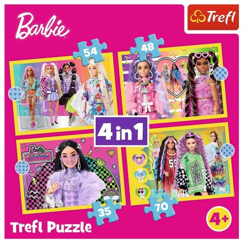 Puzzle Trefl Barbie 4w1 Wesoły świat Barbie 4w1 el. (34626) Puzzle Trefl Barbie 4w1 Wesoły świat Barbie 4w1 el. (34626)