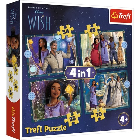 Puzzle Trefl Disney Marenia sie spełniają 4w1 el. (34649) Puzzle Trefl Disney Marenia sie spełniają 4w1 el. (34649)