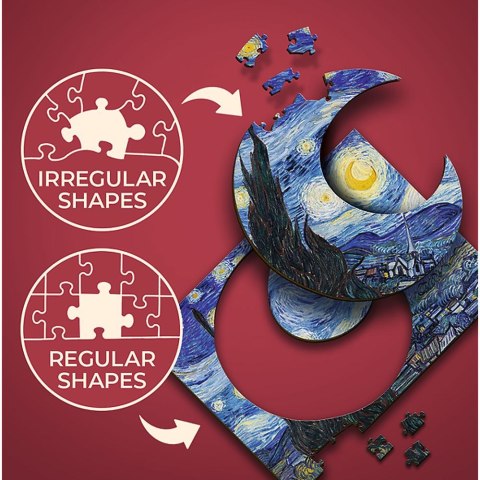 Puzzle Trefl Drewniane Gwiaździsta Noc - Vincent van Gogh (20248) Puzzle Trefl Drewniane Gwiaździsta Noc - Vincent van Gogh (20248)