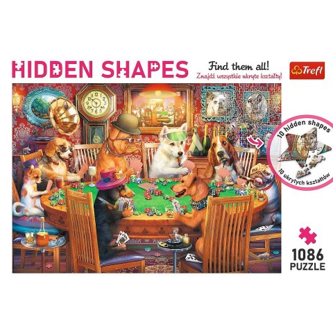 Puzzle Trefl Hidden Shapes, Wieczór gier 1086 el. (10749) Puzzle Trefl Hidden Shapes, Wieczór gier 1086 el. (10749)