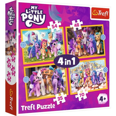Puzzle Trefl My Little Pony Poznaj kucyki Pony 4w1 el. (34624) Puzzle Trefl My Little Pony Poznaj kucyki Pony 4w1 el. (34624)