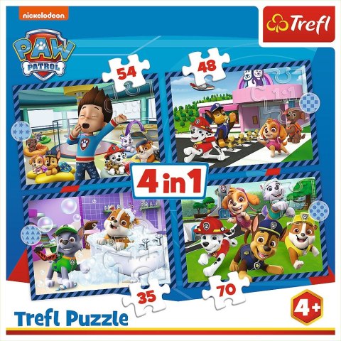 Puzzle Trefl Paw Patrol Psie sprawy 4w1 el. (34650) Puzzle Trefl Paw Patrol Psie sprawy 4w1 el. (34650)