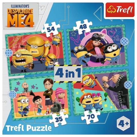 Puzzle Trefl Zwariowane Minionki 4w1 el. (34648) Puzzle Trefl Zwariowane Minionki 4w1 el. (34648)