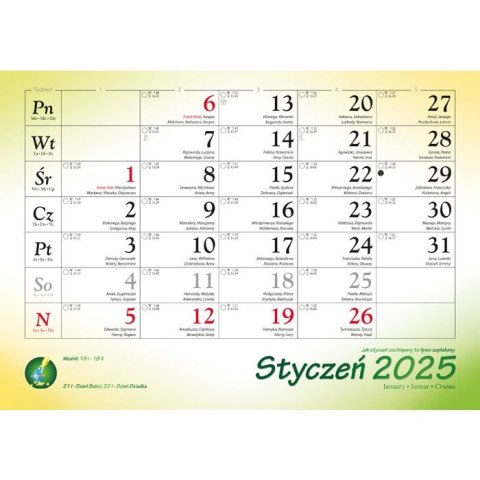 Kalendarz ścienny Kulinarny Lucrum rodzinny 2023 280mm x 200mm (WL01)