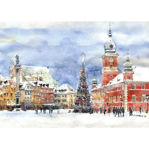 Kalendarz ścienny miasta w awkareli Lucrum rodzinny 2025 280mm x 400mm (WL05)