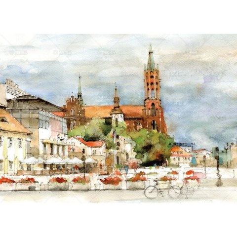 Kalendarz ścienny miasta w awkareli Lucrum rodzinny 2025 280mm x 400mm (WL05)