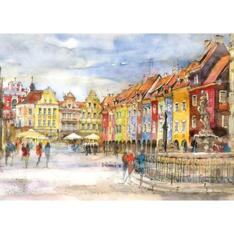 Kalendarz ścienny miasta w awkareli Lucrum rodzinny 2025 280mm x 400mm (WL05)