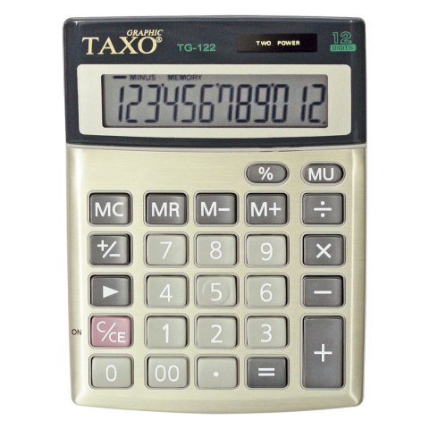Kalkulator na biurko TG-122 Taxo Graphic 12-pozycyjny Kalkulator na biurko TG-122 Taxo Graphic 12-pozycyjny