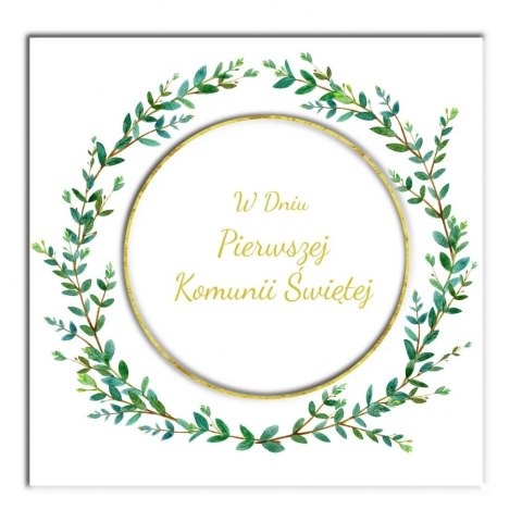Kartka składana Henry KARNET KW KOMUNIA Wianek Liście C5 (5907465664851) Kartka składana Henry KARNET KW KOMUNIA Wianek Liście C5 (5907465664851)