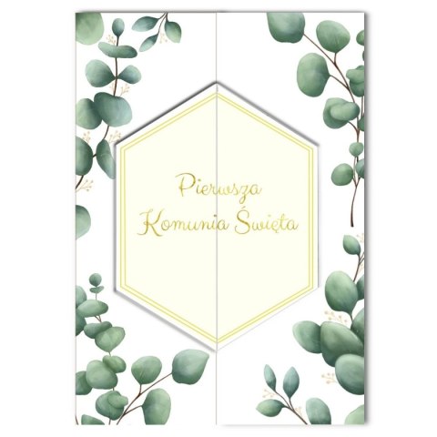Kartka składana Henry Karnet A5 KOMUNIA ROZ EUKALIPTUS A5 (5907465664905) Kartka składana Henry Karnet A5 KOMUNIA ROZ EUKALIPTUS A5 (5907465664905)